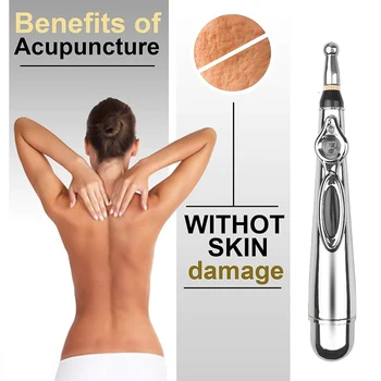 

Electronic Acupuncture Pen Electric Laser Therapy Massage Pen Acupoint Magnet Heal Meridian Energy Relief Pain Tool Body Relax