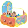 1.2M Baby Playpen Playground Bebe Ball Pit Balls Dry Pool with Basketball Hoop Children’s Tent Park Portable Kids Balloons Toys 1