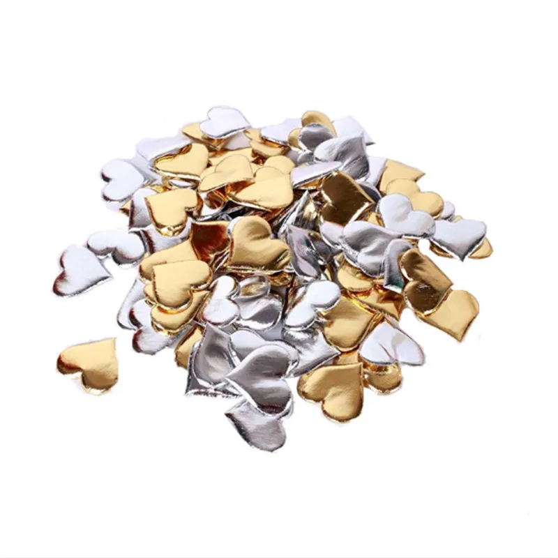 

100pcs/bag 3.5 Cm Gold/sliver Sponge Heart Confetti Throwing Petals for Wedding Decoration DIY Throw Confetti Home Decoration-S
