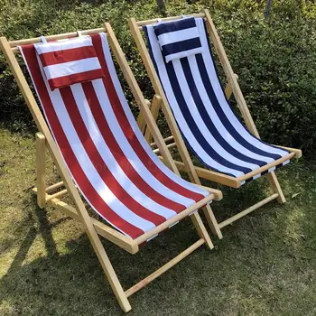 

Solid Wooden Beach Chair Solid Wooden Reclining Chair Folding Chair Oxford Canvas Chair Midday Rest Chair Portable Chair
