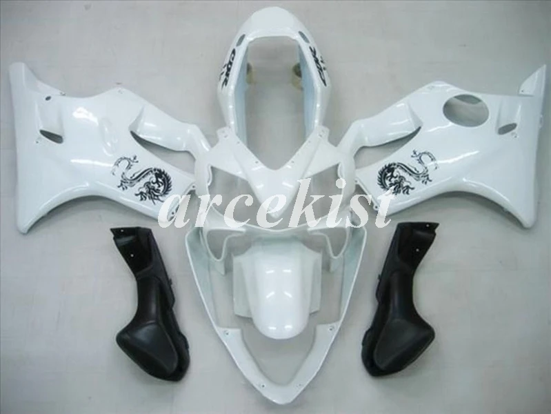 Литьевая Форма ABS Обтекатели комплект Подходит для HONDA CBR 600 F4i FS 01 02 03 CBR600 2001 2002 2003 тела набор пламени оранжевый - Цвет: white black