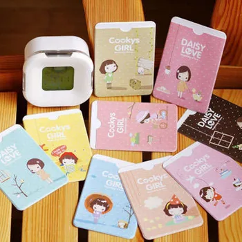

2 Card Holder Opening Small Gifts Double-Sided Cartoon Figure Girl Card Holder