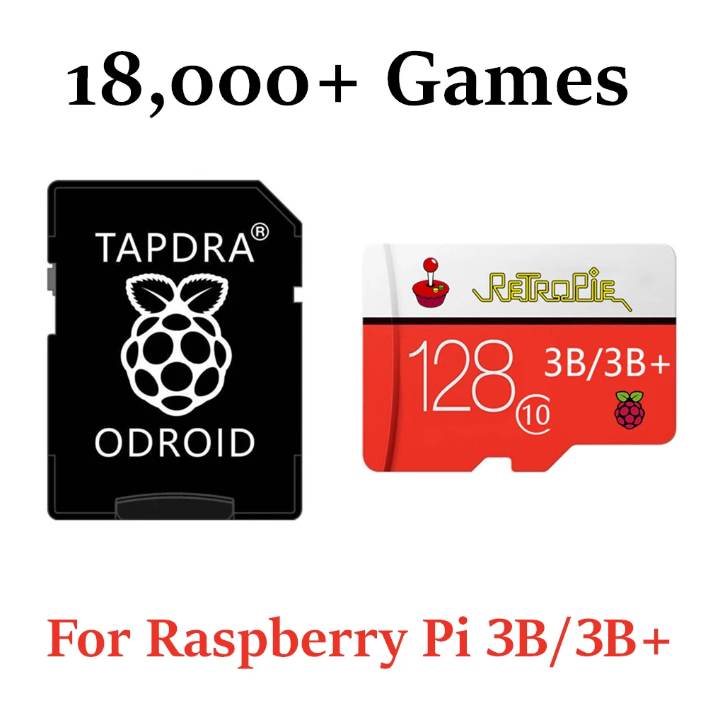 SD-карта RetroPie 128 ГБ для Raspberry Pi 3 B + 18000 игр 30 систем настраиваемая эмуляционная