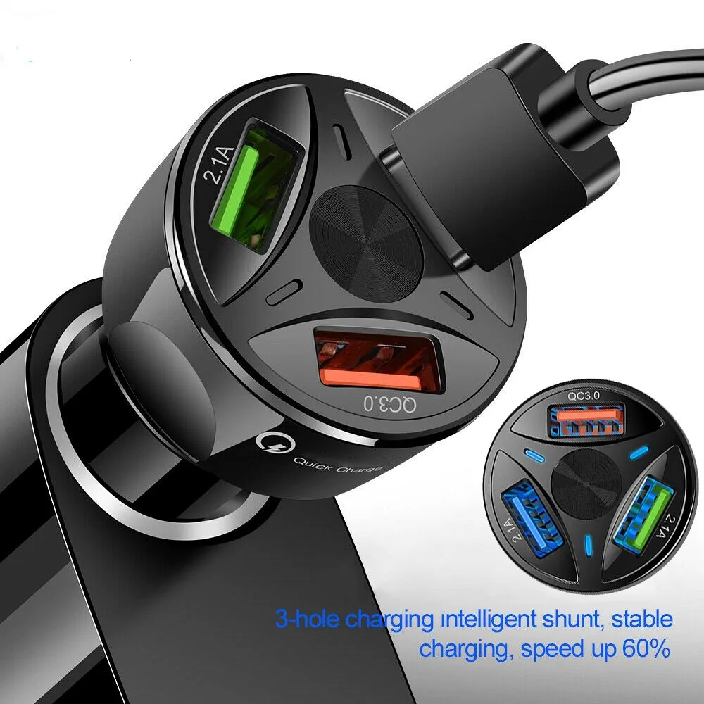 

USB Car Charger Quick Charge 4.0 3.0 for iPhone Samsung Xiaomi Huawei Fast Charger QC 3.0 QC 4.0 Mobile Phone Car-Charger
