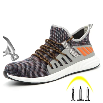 

Steel Toe Shoes Work Safety Outdoor Anti Slip Breathable Protective Shoes Boots Men's Puncture Proof Safety Shoes