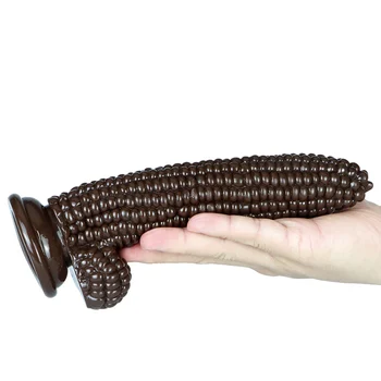 Corn Dildo Large Sex Toy for Women With Thick Glans Real Dong with Powerful Suction Cup Stiff Cock Adult 2
