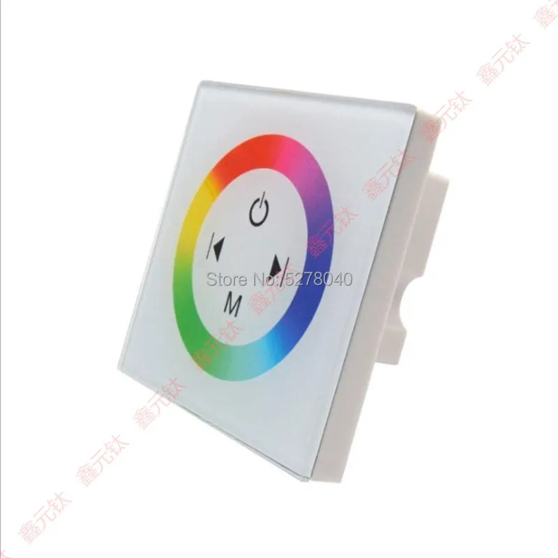 

86MM Panel controller LED RGB strip dimmers 12-24V Touch trackpad 96w-192w High-power regulator Adjust color brightness