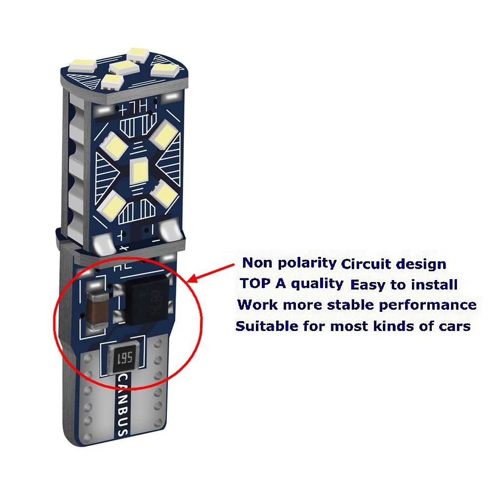 2 шт. T10 W5W WY5W супер яркий светодиодный парковочные фары автомобиля Авто Клин поворотные боковые лампочки салона автомобиля чтение купольная лампа Canbus без ошибки