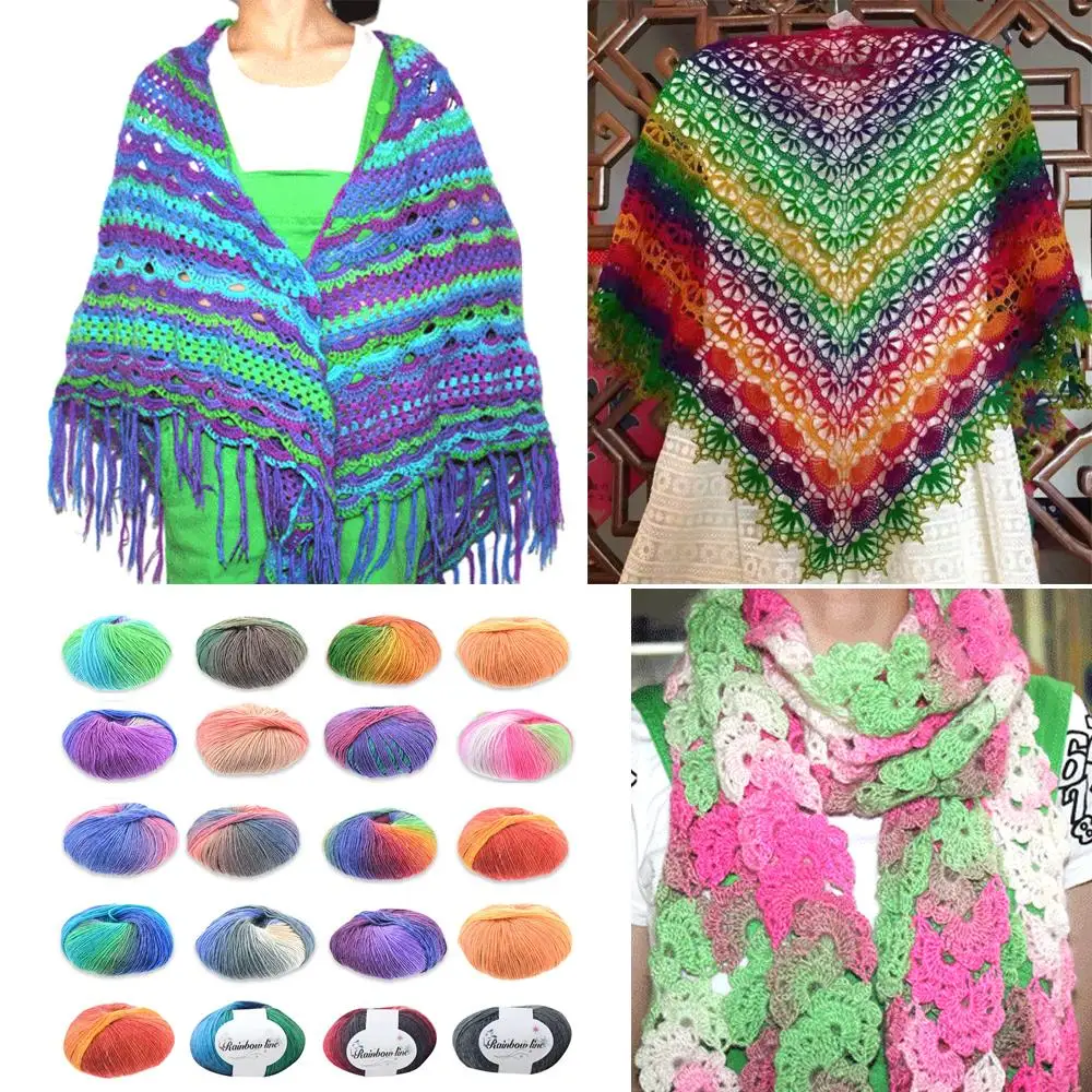 50 г/шт. DIY Вязание Мягкий детский молочный хлопок шерсть DIY пряжа, одежда ручная игрушка шляпа Подушка сиденья красочная шерстяная юбка-одеяло свитер