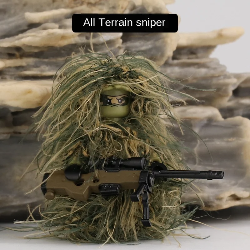 

Building Blocks All-Terrain Soldier Sniper Camouflage Clothing Assembled Small Building Block Toys for Children