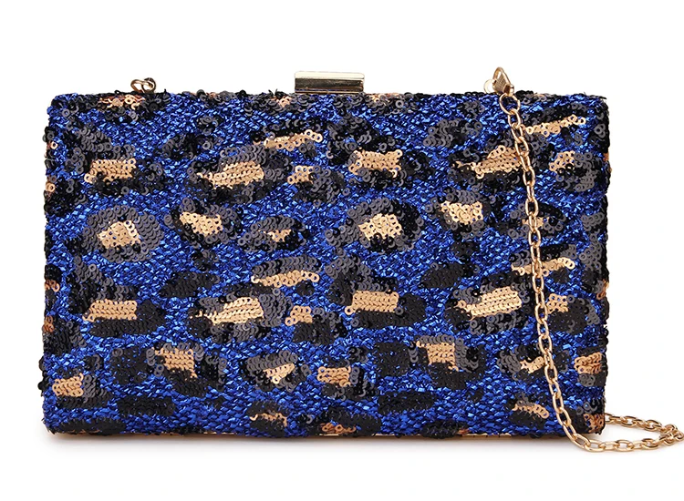 Bolso de mano con lentejuelas de leopardo para mujer, Bolsa de mano de  fiesta, a la moda, para boda, bandolera con cadena|Bolsos de hombro| -  AliExpress