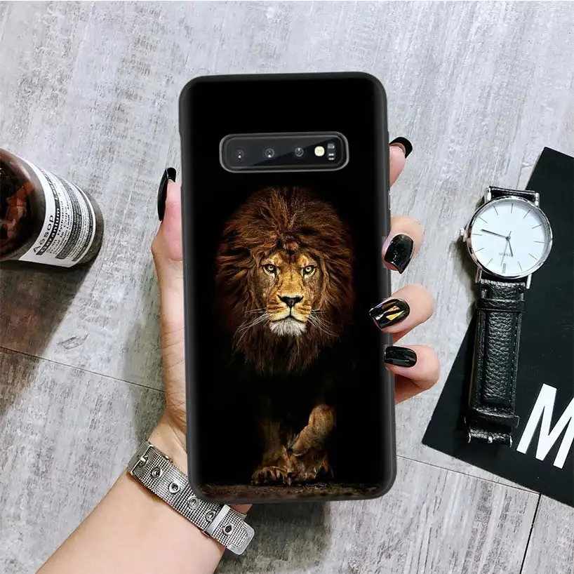 Лев альфа-самец Cub черная крышка чехол для телефона для samsung Galaxy A50S A10S A20S A10 A20E A30 A40 A50 A70 M40 M30S A80 корпус под плетенную сумку