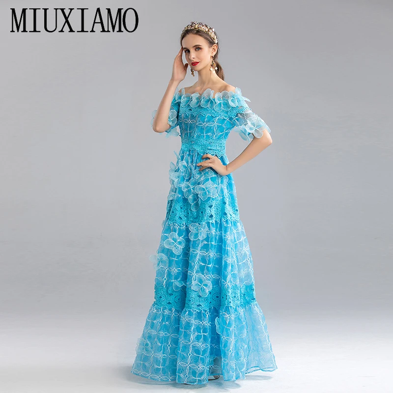 Discount Cheap lw0LY MIUXIMAO 2020 Spring Half Sleeve Dress Fashion Runway 3D Floral Lace Vintage Elegant Long Dress Women vestidos Cake Maxi Dress Discount Cheap lw0LY MIUXIMAO 2020 Spring Half Sleeve Dress Fashion Runway 3D Floral Lace Vintage Elegant Long Dress Women vestidos Cake Maxi Dress