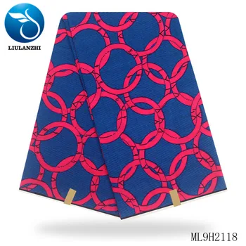 

LIULANZHI Tissu Cotton High Quality African Wax Prints Fabric 6 yards Ankara Dress Sewing Fabric Wax Cloth Prints ML9H2117-30