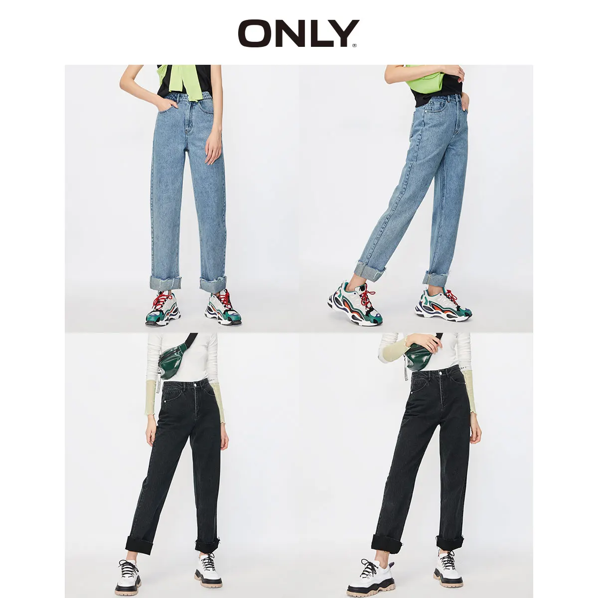 Женские прямые джинсы с высокой посадкой|Прямые джинсы| |