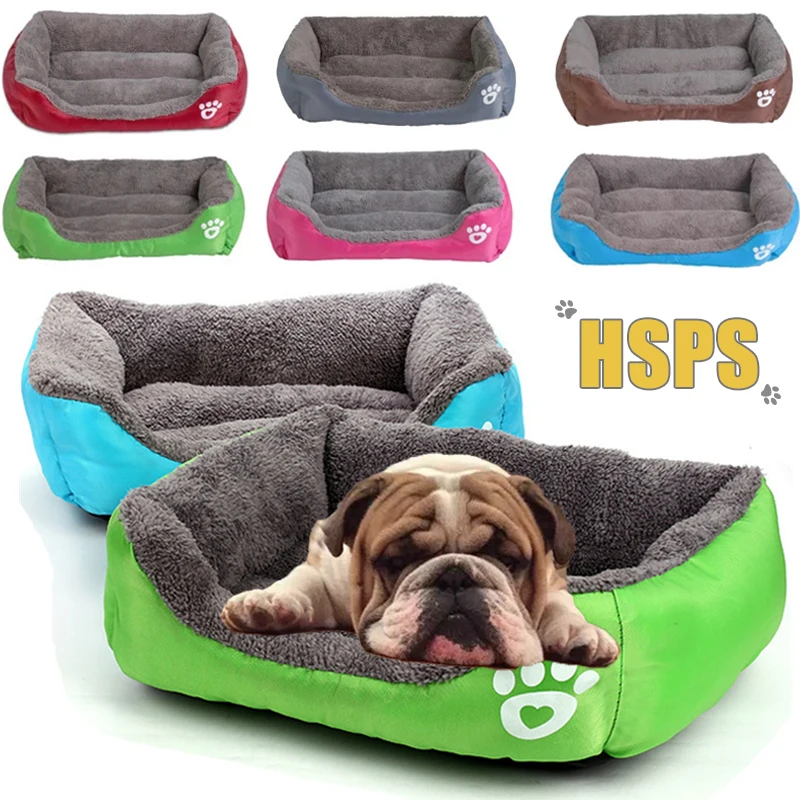 Pet Dog Winter Sofa Bed Sleeping Mattress For Small Large Dogs House Kennel Cat Nest Warm Fleece Puppy Printing Baskets S-XXXL | Дом и сад