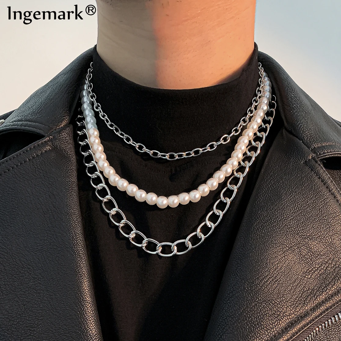 New Fashion 2MM Silver 20" Stainless Steel Pearl Chain Necklace Pendant Gift New Fashion 2MM Silver 20" Stainless Steel Pearl Chain Necklace Pendant Gift