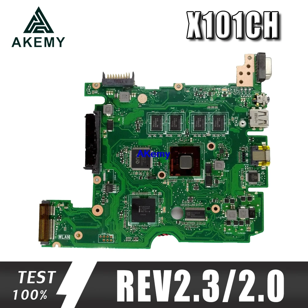 Akemy для ASUS X101C X101CH X101CH материнская плата для ноутбука 2 ядра cpu REV2.3/2,0 протестированная Mianboard