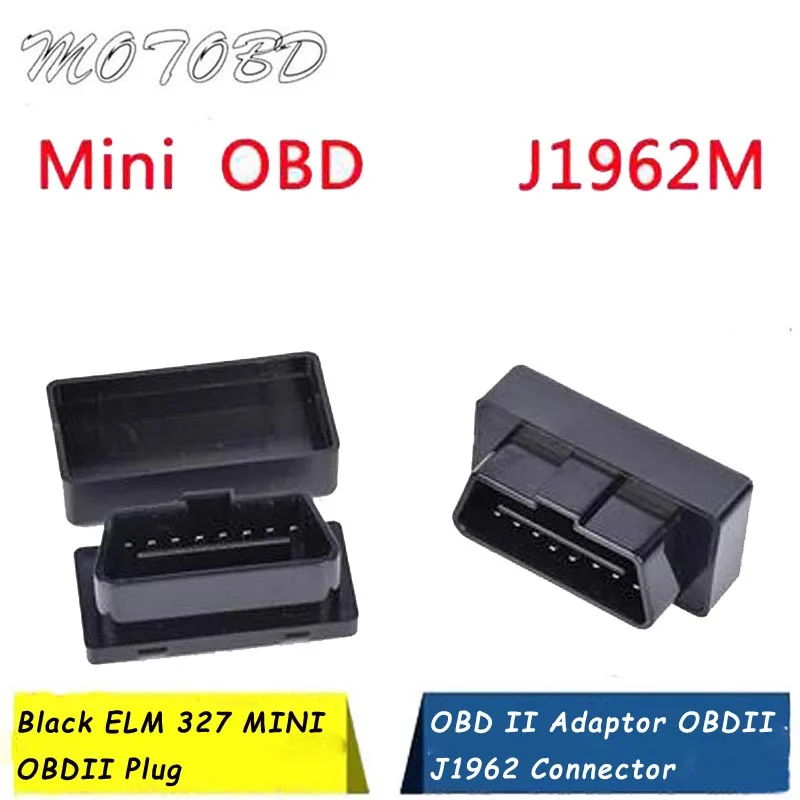 Новое поступление 10 мм 14 мм 20 мм черный ELM 327 мини заглушка OBDII OBD2 разъем OBD 2 16 Pin адаптер OBD II OBDII J1962 разъем