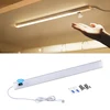 USB LED Under Cabinet Light Bar Smart Lamp 5V Hand Sweep Sensor Lights Closet Wardrobe Bedroom Kitchen Light 3 Colors Changeable ► Photo 1/6