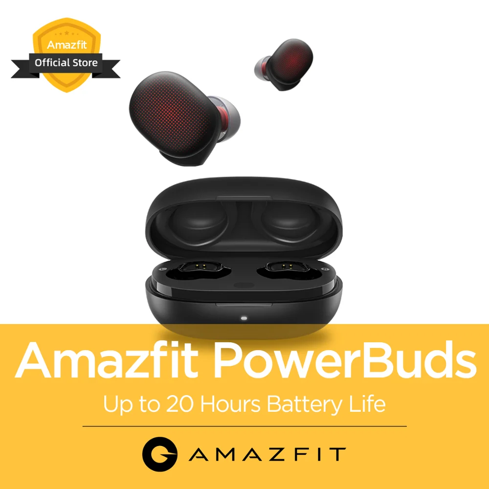 

2020 New Amazfit PowerBuds TWS headphones Wireless In-Ear earphones IP55 Heart rate Monitor Bluetooth For iOS Android Phone