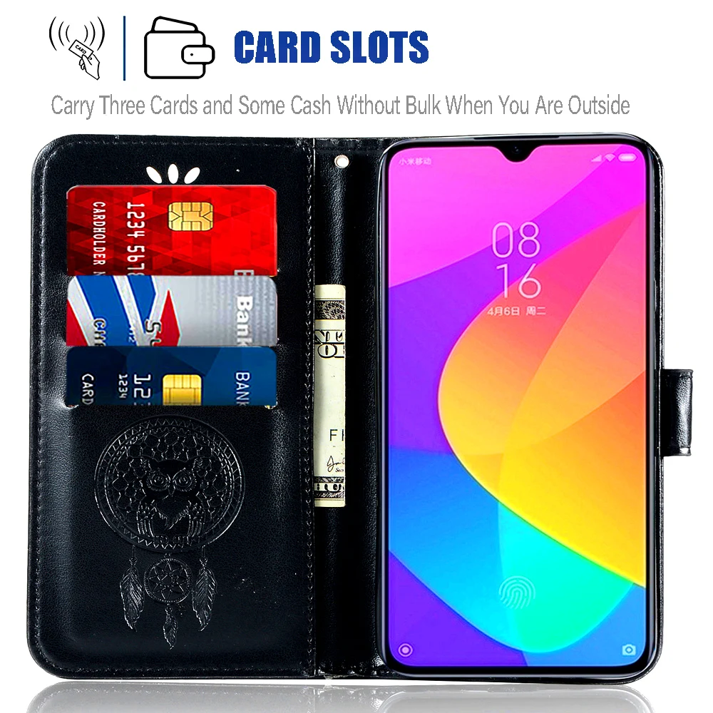 Сова Pattern чехол для телефона для Xiaomi Mi 9 9T CC9 CC9E A1 A3 A2 Lite 6X 5X Pocophone Poco F1 крышка из искусственной кожи чехол-портмоне с откидной крышкой чехол