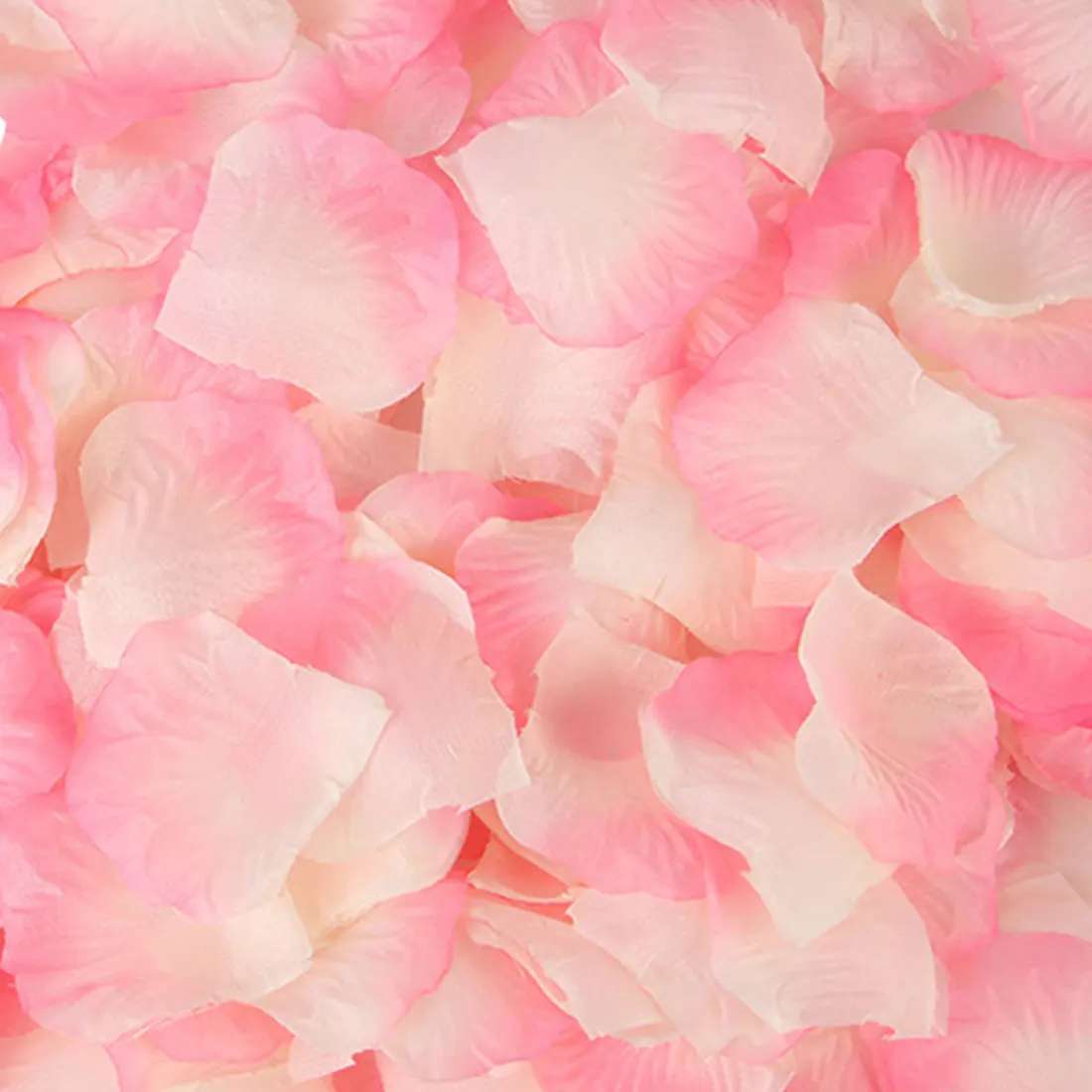 Pink White 500 шт./лот 5*5 см 34 цвета шелковые лепестки роз для романтические украшения для свадьбы искусственные розы свадебные аксессуары - Цвет: Pink White