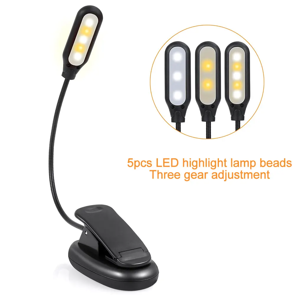 

Flexible Lamp Led Desk Lamp Touch Clip Study Lamps Gooseneck Desktop usb Table Light with Rechargeable 18650 Battery