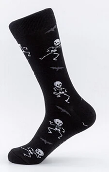 Новые носки Хэллоуин для взрослых, повседневные хлопковые мужские носки на осень и весну, спортивные носки с принтом - Цвет: 1