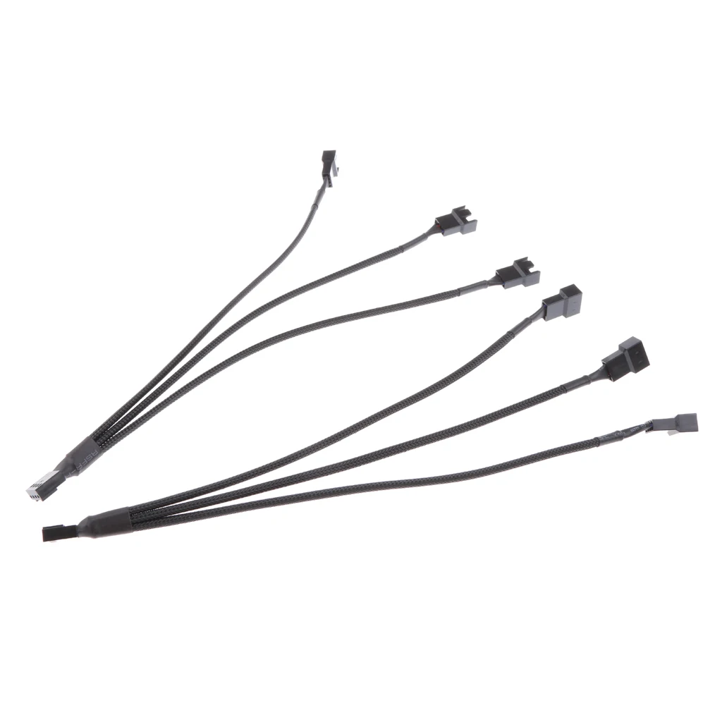 2 шт 4Pin ШИМ до 3x 3pin/4Pin вентилятор кабель питания сплиттера с рукавами плетеный