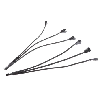 

2pcs 4Pin PWM to 3x 3pin/4Pin Fan Splitter Power Cable Sleeved Braided Cord
