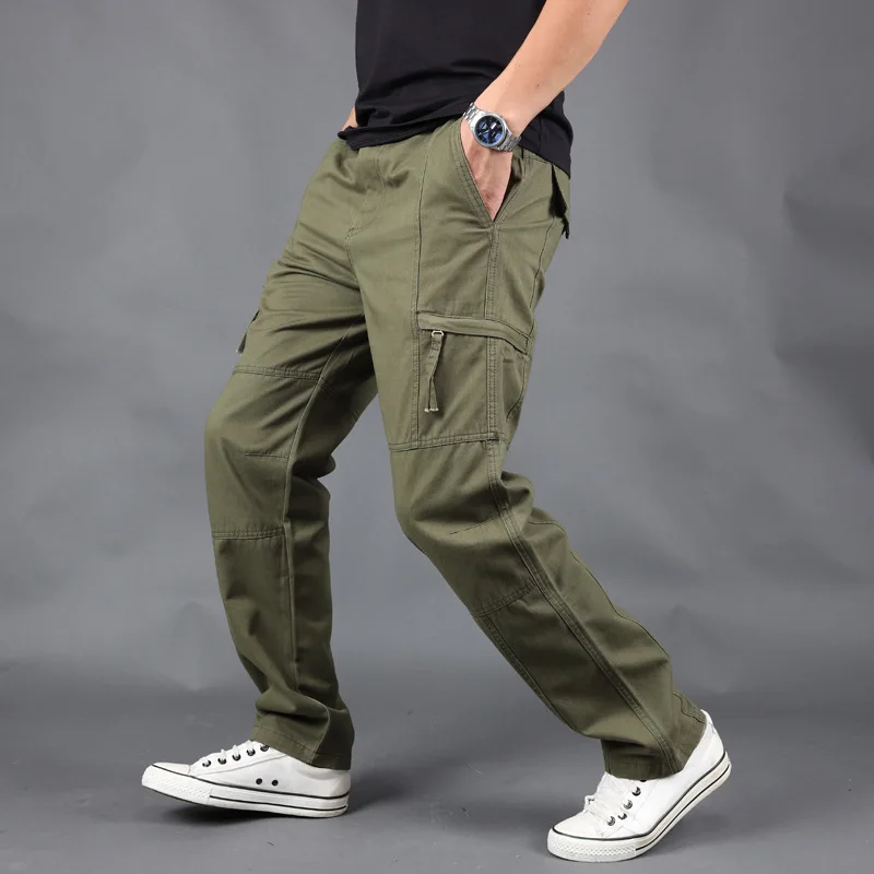 

Autumn And Winter Outdoor Bib Overall MEN'S Trousers Large Size Straight Men's Military Uniform Casual Pants Multi-pockets Work