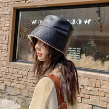 Двойной посуда зимняя ведро шляпы Панамы Для мужчин Для женщин на открытом воздухе Рыбацкая шляпа модные хип-хоп кепки, Шапки шляпа для детей ростом от 90s для мальчиков и девочек уличная посуда Кепки