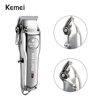 

Kemei-1996 Barber Shop Rechargeable Hair Clipper All Metal Electric Hair Trimmer Men Professional Beard Trimmer Haircut Machine