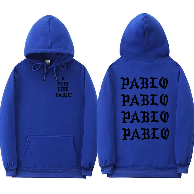 Худи большого размера, толстовка с надписью I like Paul Pablo Kanye West homme, мужская толстовка с капюшоном в стиле хип-хоп, уличная толстовка с капюшоном Pablo - Цвет: blue XMS114