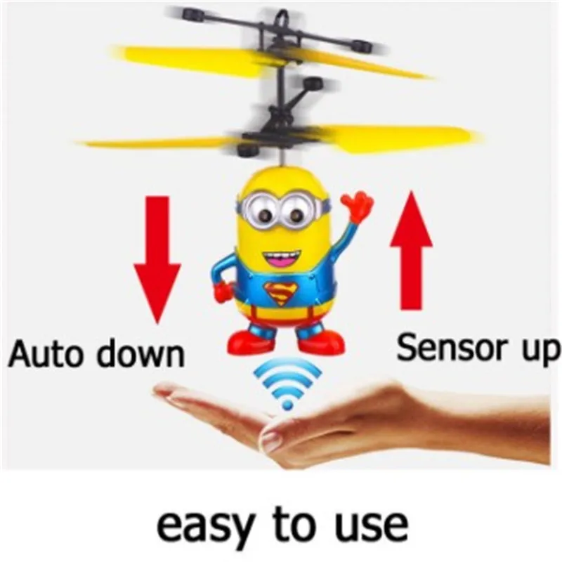 Mini drone RC Helicopter Aircraft Mini drone Fly Flashing helicopter Hand Control RC Toys Mini Quadcopter Dron Kids Toys