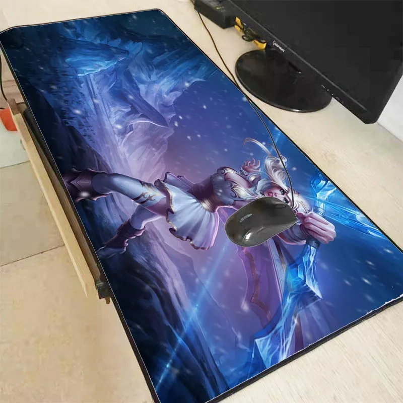 League of Legends Ashe Locking Edge Waterproof Mouse Pad Gamer Keyboard