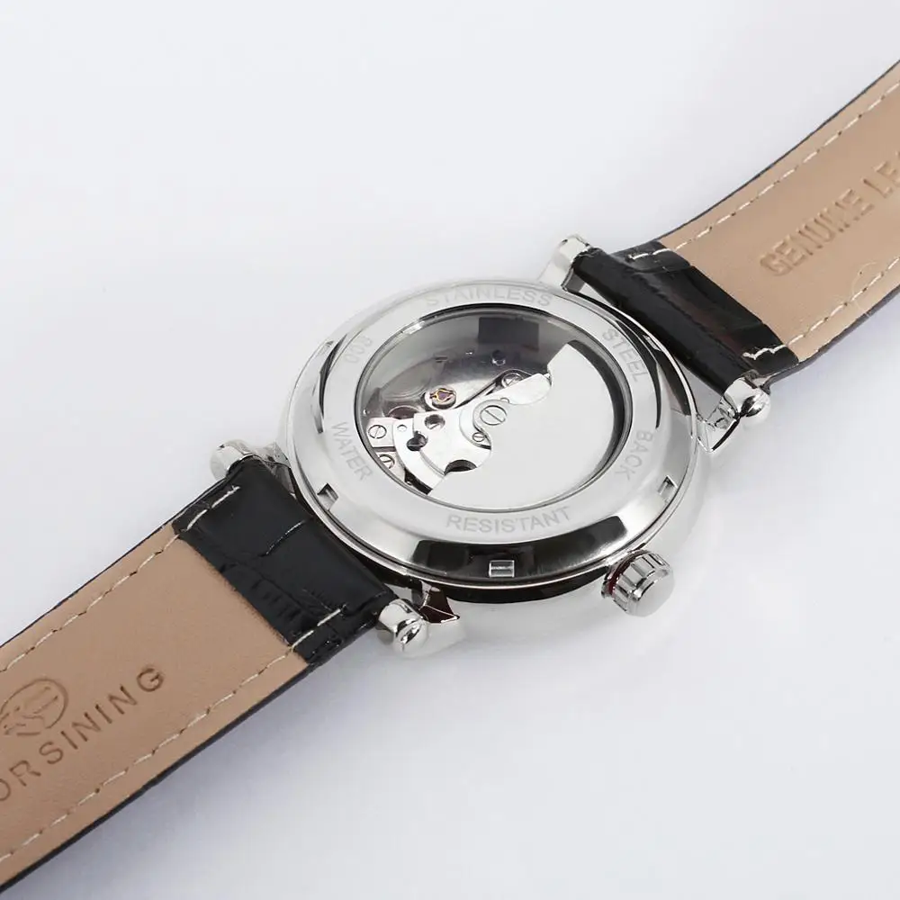 Forsining модные турбийон дизайн Swirl циферблат светящиеся Роскошные Moon Phase Мужские часы лучший бренд класса люкс автоматические часы для мужчин