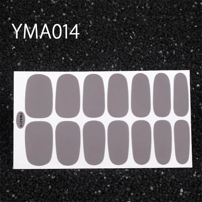 YMA014 Lamemoria 1 лист блестящие наклейки чистый Цвета аппарат для крепления на гвоздях и искусство переводные наклейки на ногти наклейки с окружающей средой маникюрные оптом - Цвет: YMA014