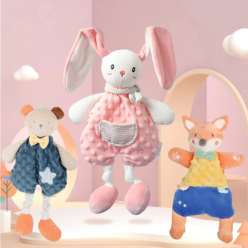 

Lovely Animals Baby Soothing Towel,Soft Plushed Dot Newborn Security Toys, Infant Pacify towel,Newborn Sleep Accompany Towel