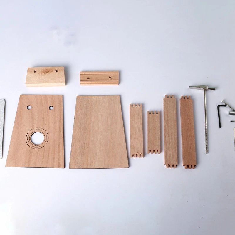 10 ключей Kalimba Diy Kit Бас дерево большой палец фортепиано картина ручной работы родителей-детей акции полный набор