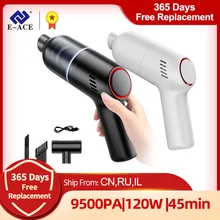 

E-ACE M17 Small Portable Handheld Car Vacuum Cleaner 9000Pa High Powerful Cordless Wireless Home Carpet Vaccum Dust Catcher