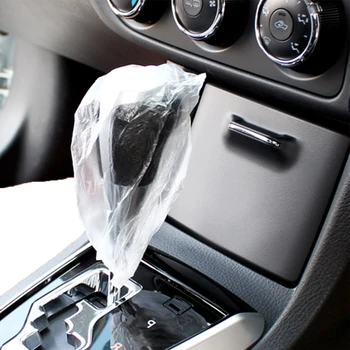 

500PCS/PACK Car Disposable Plastic Gear Lever Protective Case Supplies Protection Auto Gear Stick Knob Cover