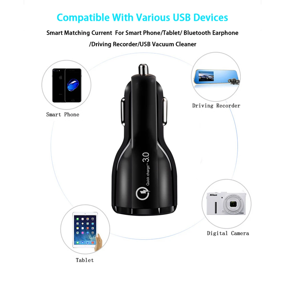 2 в 1 usb type C кабель для быстрой зарядки+ 3,0 Автомобильное зарядное устройство для Samsun Galaxy S10 Usb кабель type c кабель Usb-c для Xia mi note 10 pro