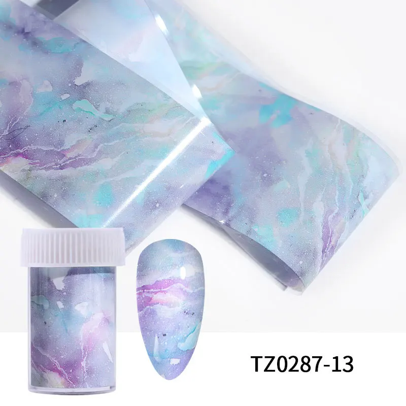 Nail Transfer Paper Ink Smudge Marble Pattern Cloud Starry Sky Sticker Japanese Style DIY Decoration 100cm | Красота и здоровье