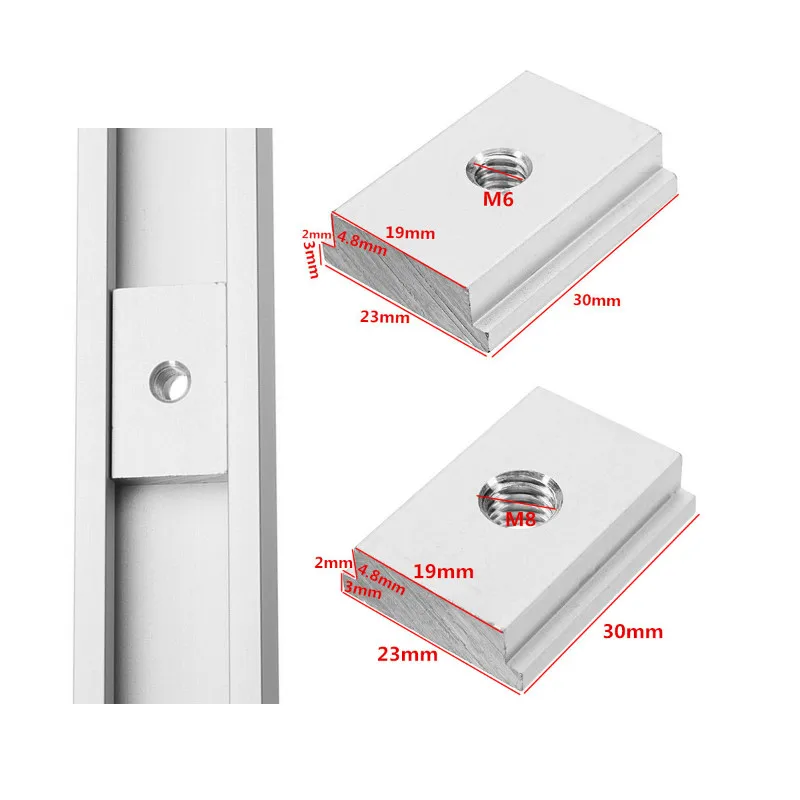 

1Pc T Track Miter Bar M6 M8 T Slot Nut T-Track Sliding Nut for Woodworking Tool Slot Fastener