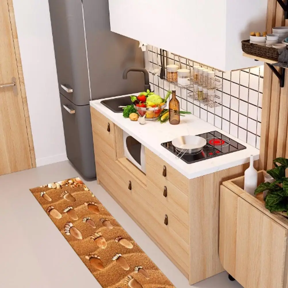 Длинный кухонный коврик, коврик для ванной, домашний коврик для входа, абсорбирующий коврик для спальни, гостиной, современный кухонный коврик