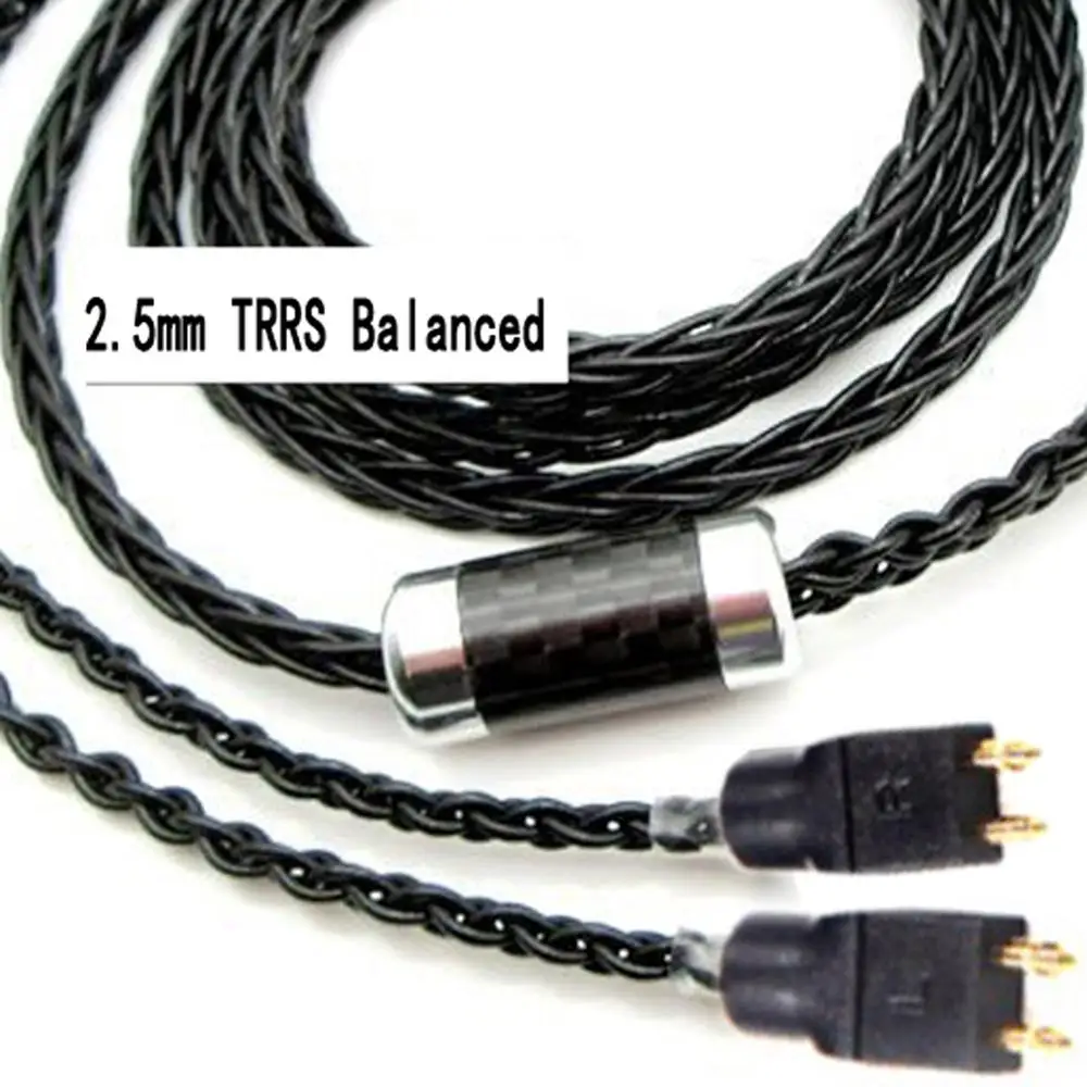 Haldane 3 5 2 5 4 4mm 4pin XLR Balanced 8core Silver Plated Headphone Upgrade Cable for MH NH205 FitEar MH334 MH335DW togo334