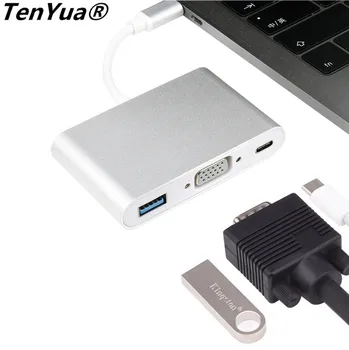 USB3.1 Type-C to VGA 1080P Adapter hub Converter with USB3.0 and USB C 3.1 PD Charging Ports for new MacBook /ChromeBook Pixel
USB3.1 Type-C to VGA 1080P Adapter hub Converter with USB3.0 and USB C 3.1 PD Charging Ports for new MacBook /ChromeBook Pixel