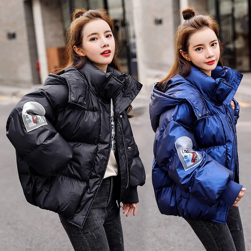 

Cotton-padded Clothes Cotton Coat WOMEN'S Dress Elegant 2019 Winter Versitile Fashion Korean-style Students jia ke kuan Cotton-p